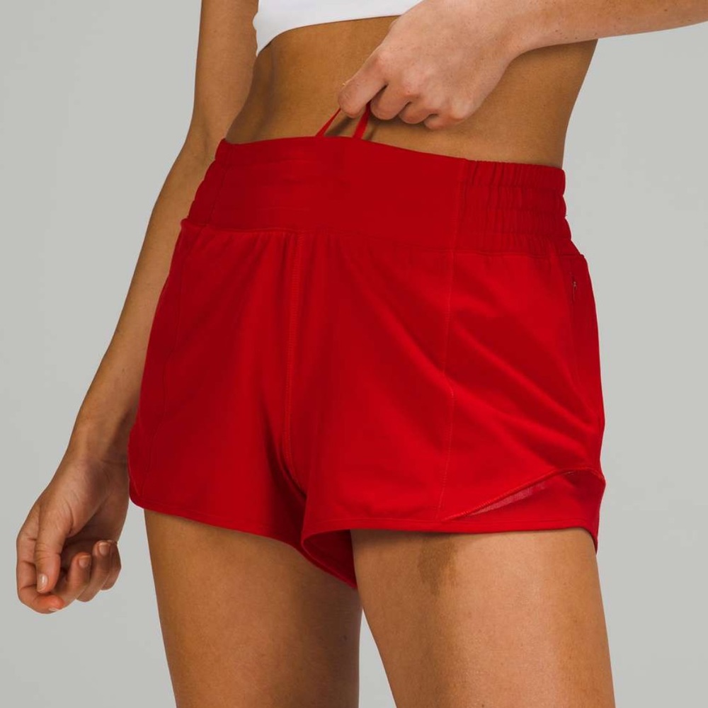 LULULEMON Red hotty hot shorts